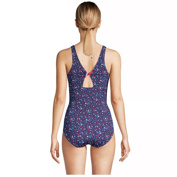 Lands' End UPF 50 Reversible Scoopneck One-Piece Swimsuit - Picture 2 of 6